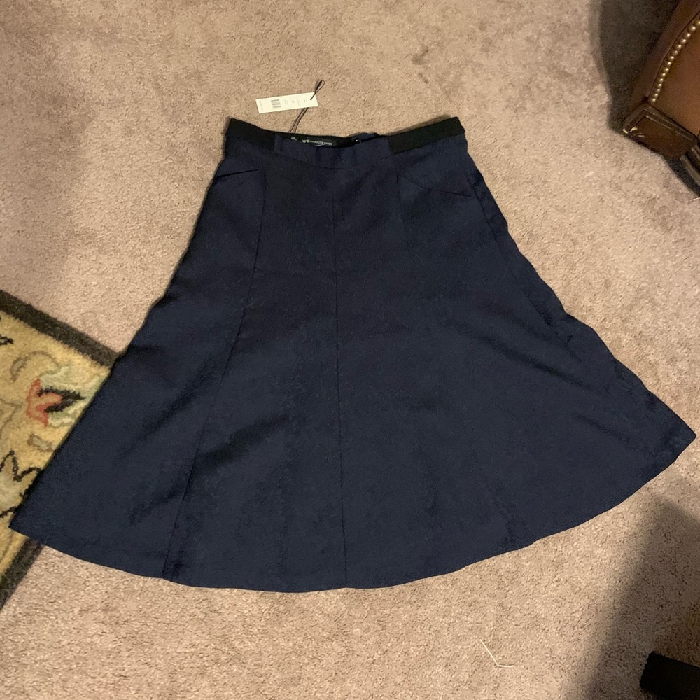 $178 NWT midnight blue Walter Baker Dalton Skirt M - Picture 8 of 13